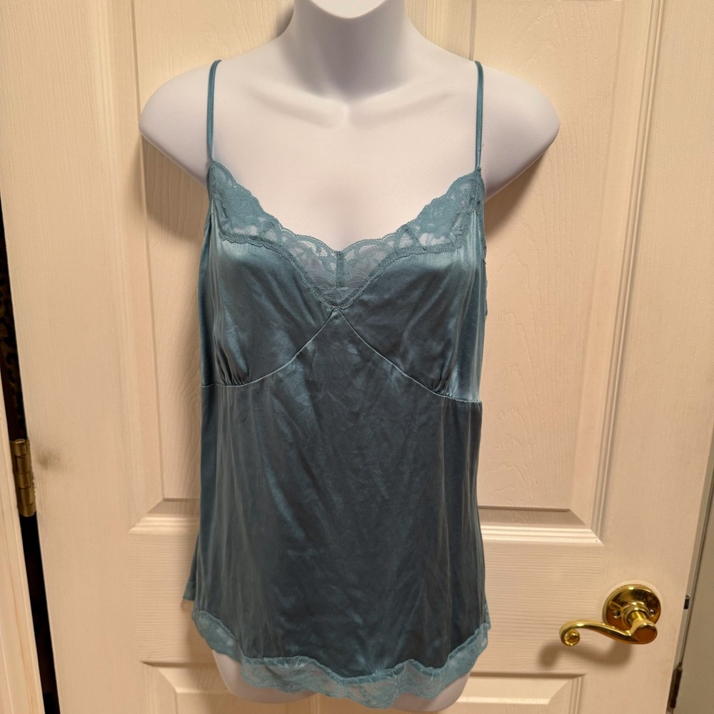 Apt. 9 Teal Lace-Trim Satin Cami